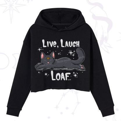 Purplehecate Live Laugh Loaf Crop Hoodie