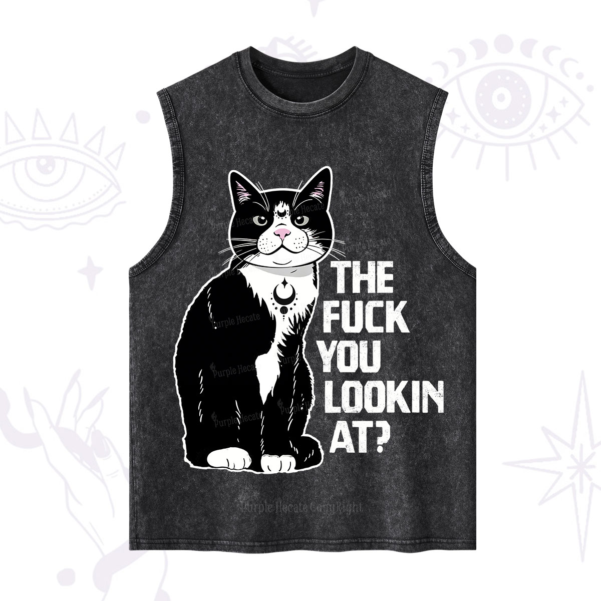 Purplehecate The Fuck You Lookin At Washed Tank