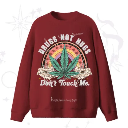Purplehecate Drugs Not Hugs Fuzzy Ugly Sweater