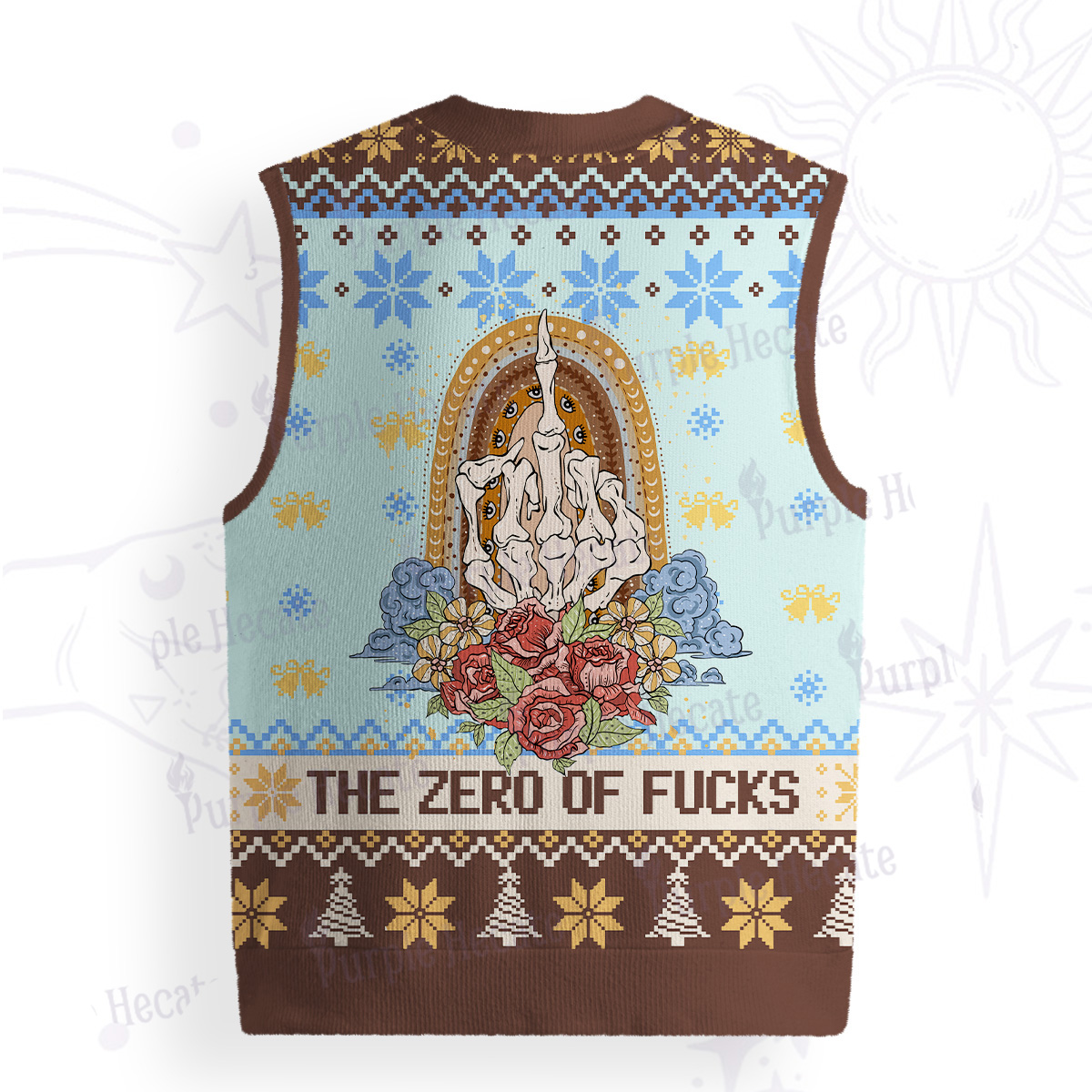 Purplehecate The Zero Of Fucks Ugly Sweater Vest