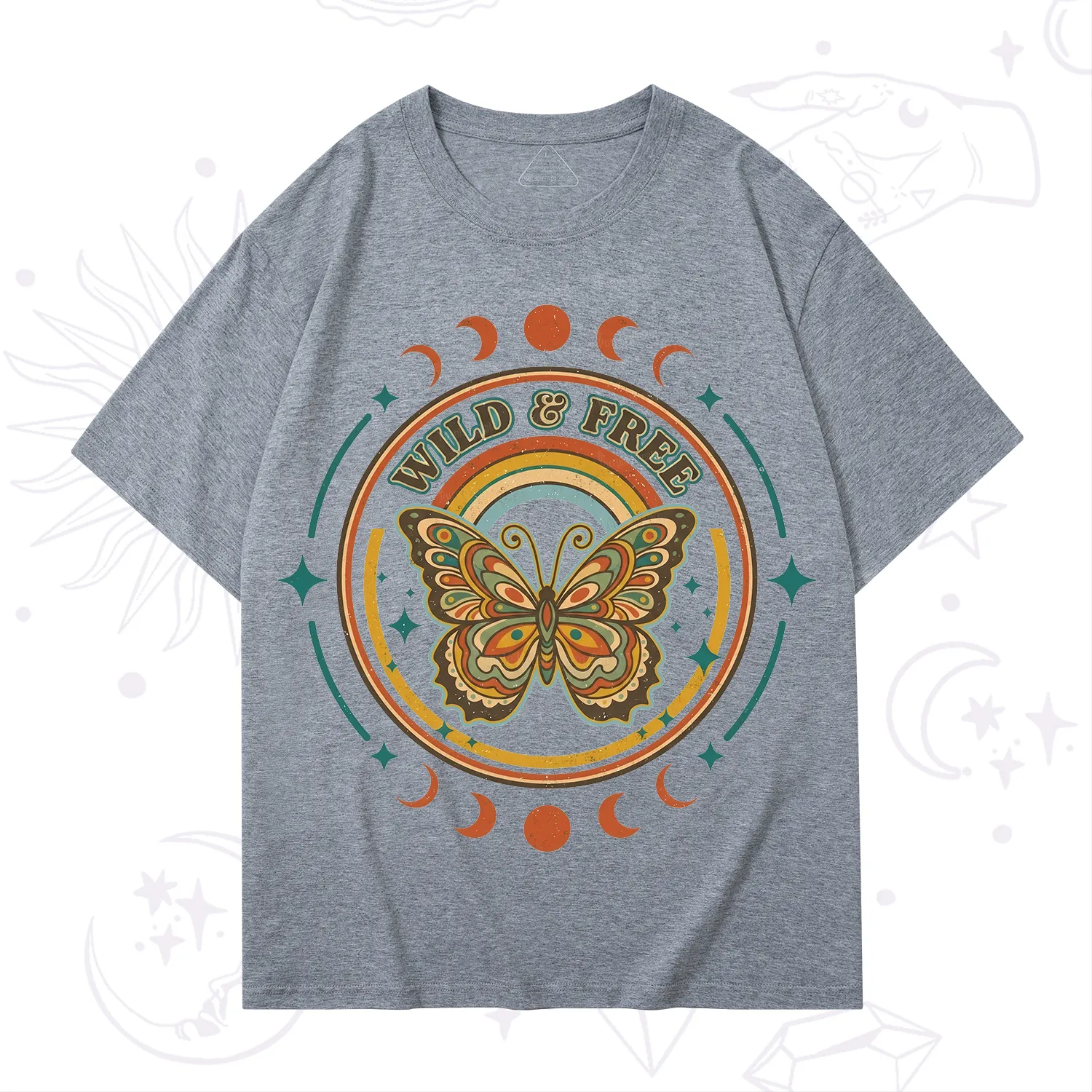 Purplehecate Wild?And?Free?Butterfly T-Shirt