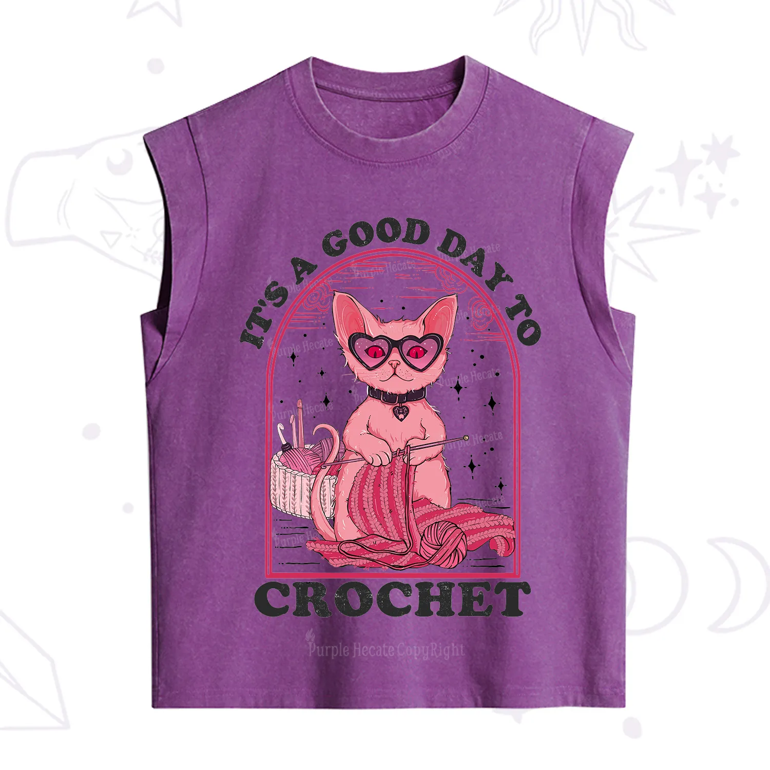 Purplehecate It's A Good Day To Crochet Vintage Washed Tank