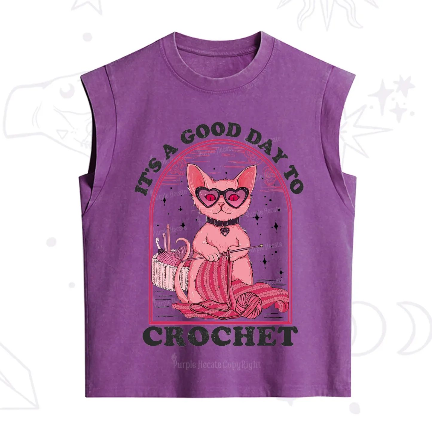 Purplehecate It's A Good Day To Crochet Vintage Washed Tank