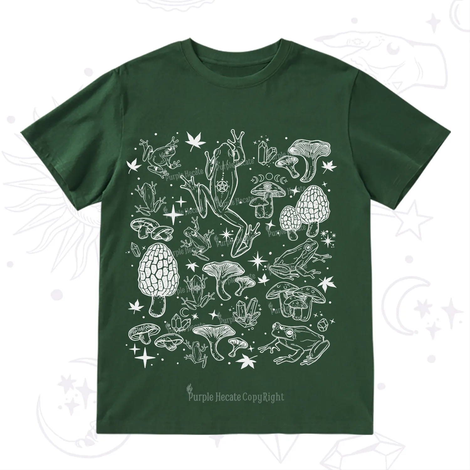 Purplehecate Frog and Mushroom T-Shirt