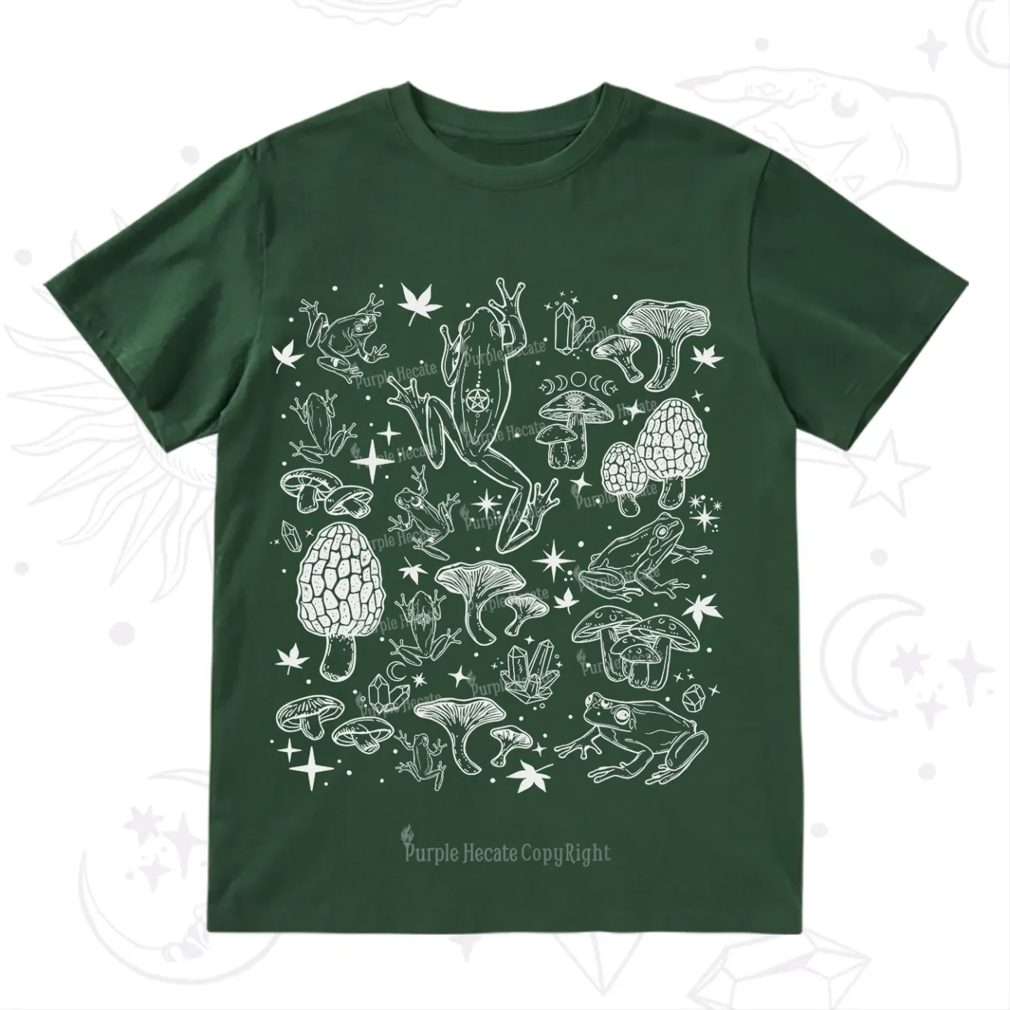 Purplehecate Frog and Mushroom T-Shirt