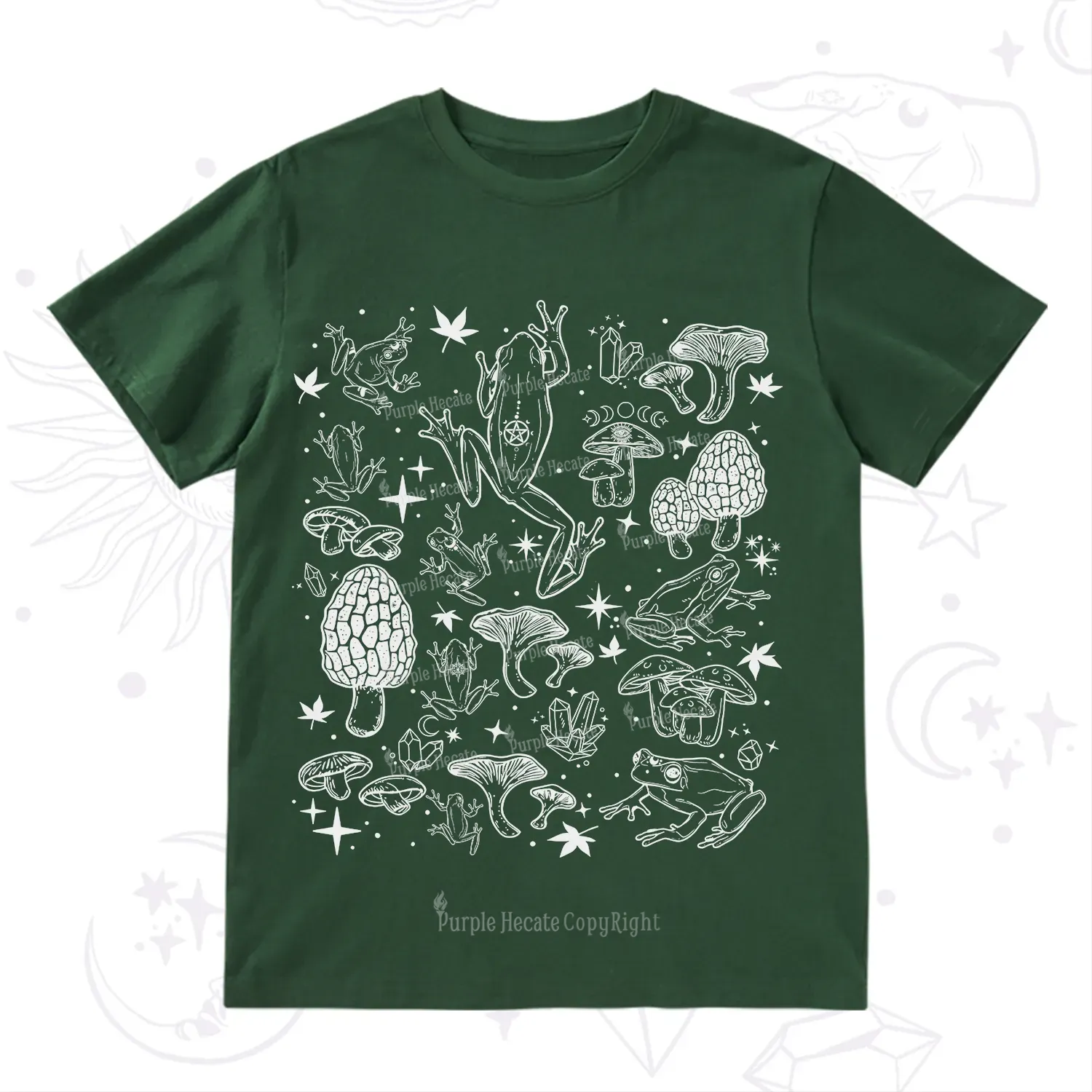 Purplehecate Frog and Mushroom T-Shirt