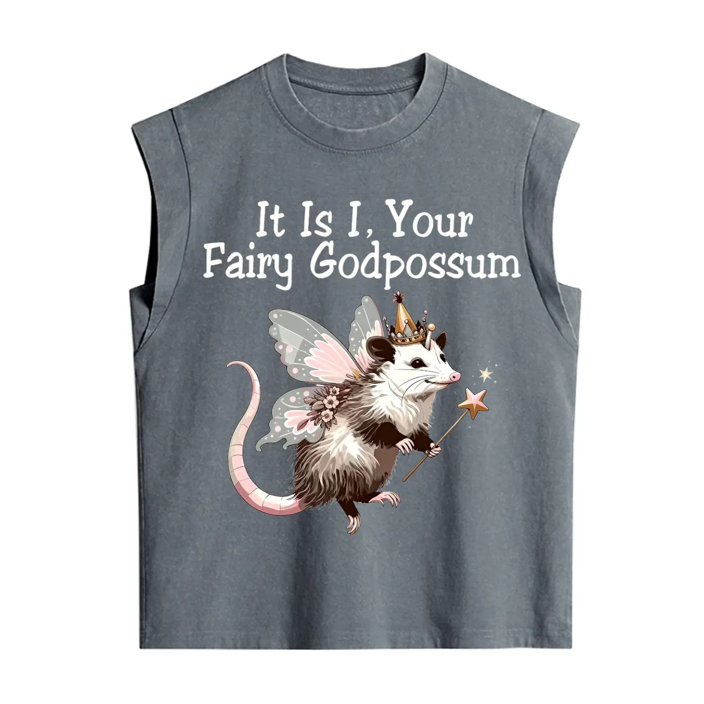 Purplehecate It Is I Your Fairy Godpossum Vintage Washed Tank