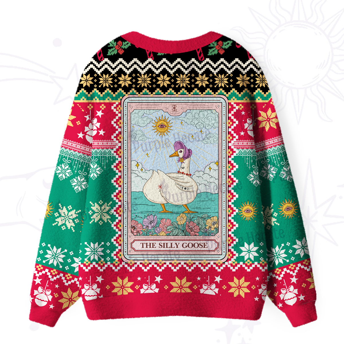 Purplehecate The Silly Goose Tarot Card Ugly Cardigan Sweaters