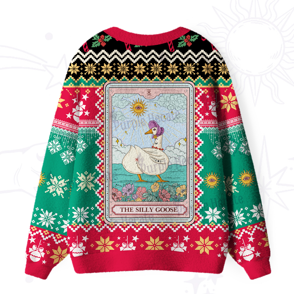 Purplehecate The Silly Goose Tarot Card Ugly Cardigan Sweaters