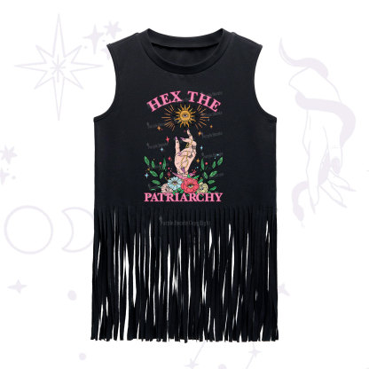 Purplehecate Hex The Patriarchy Witchy Fringe Tank Top