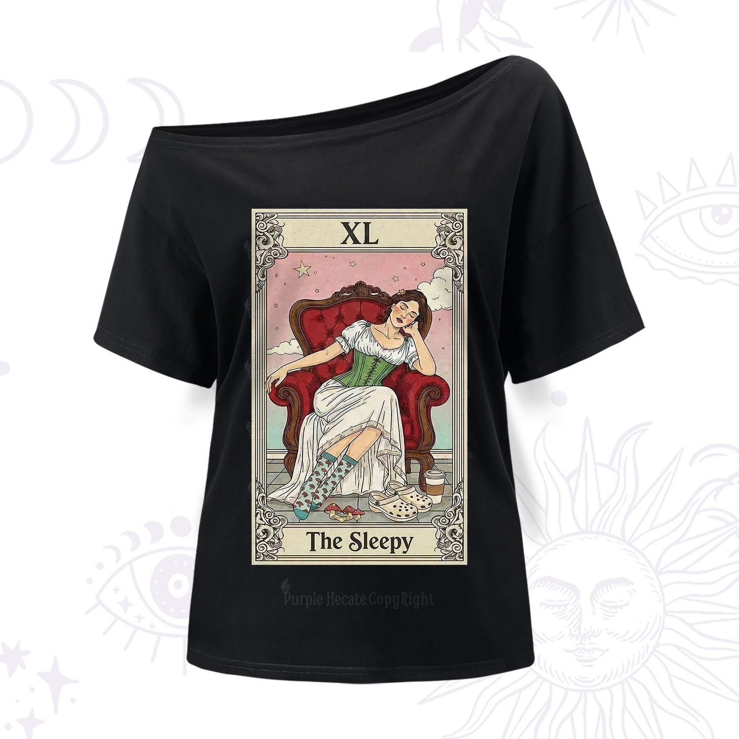 Purplehecate The Sleepy Tarot One Shoulder T-Shir