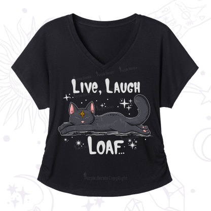 Purplehecate Live Laugh Loaf V-Neck T-Shirt