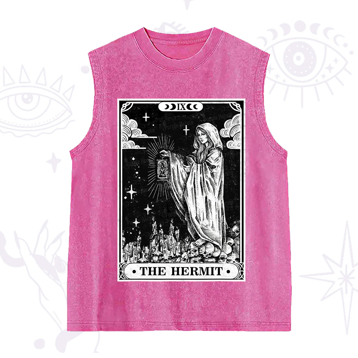 Purplehecate The Hermit Goddess Tarot Card Washed Tank