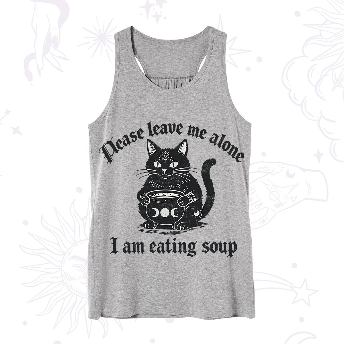 Purplehecate Magic Cat Eating Soup Tank