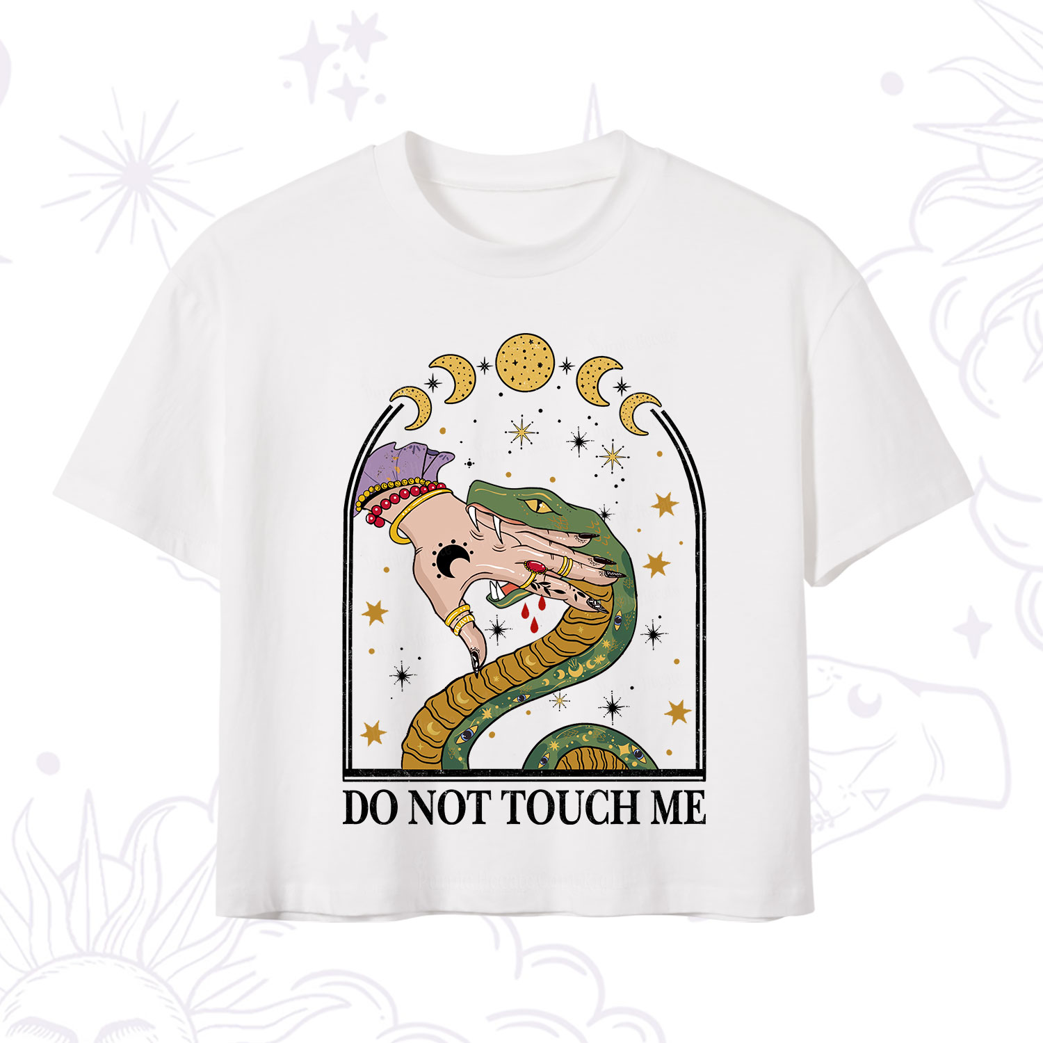 Purplehecate Do Not Touch Me Crop T-Shirt