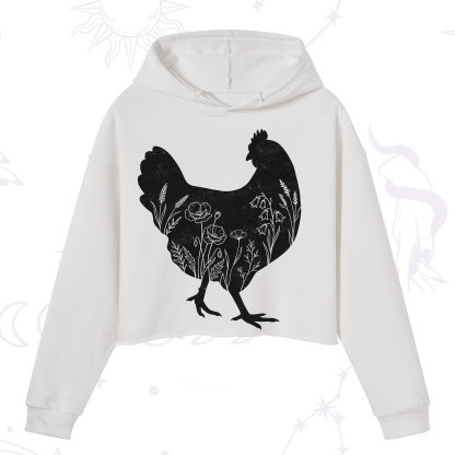 Purplehecate Floral Chicken Crop Hoodie