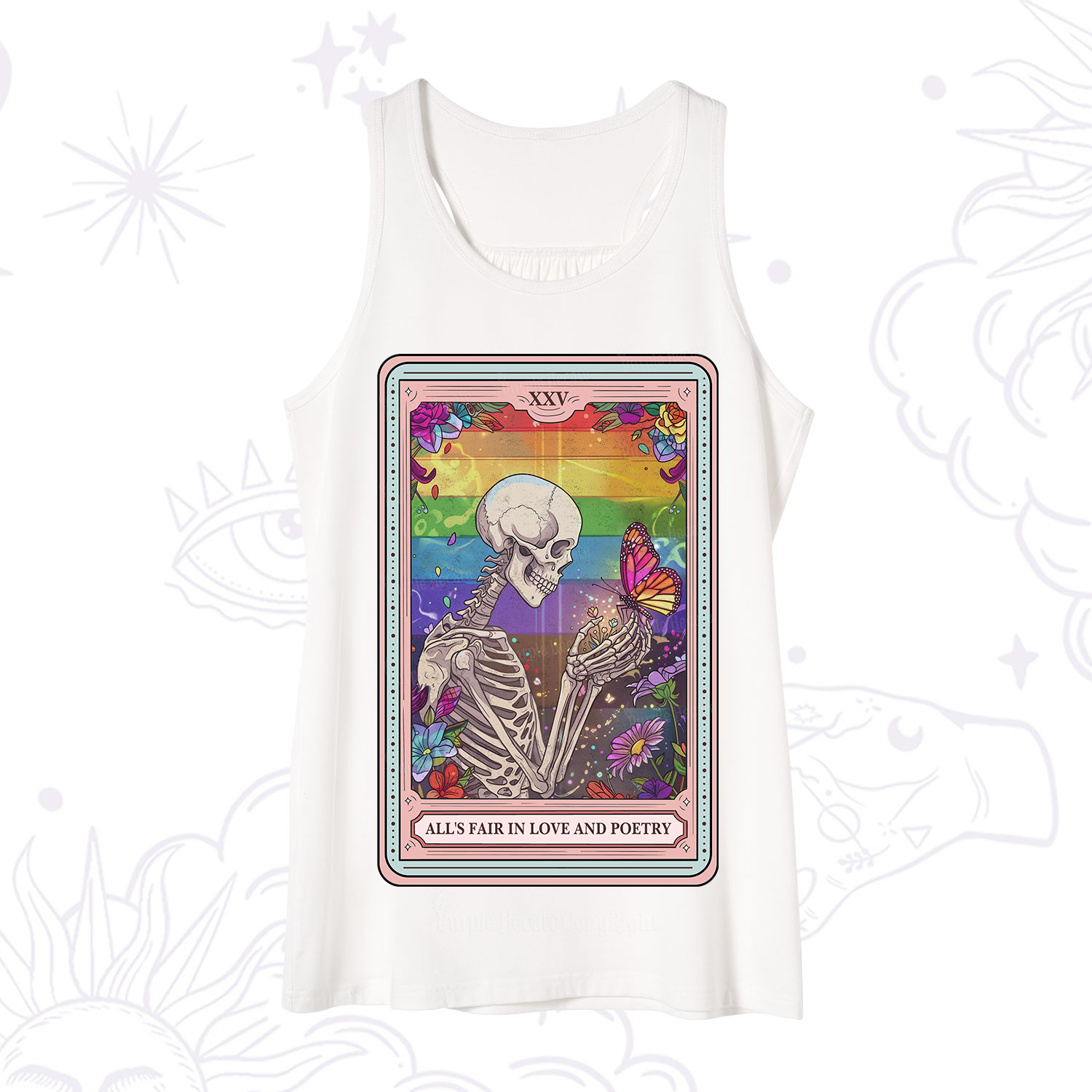 Purplehecate The All's Fair in Love and Poetry Skeleton Tarot Tank