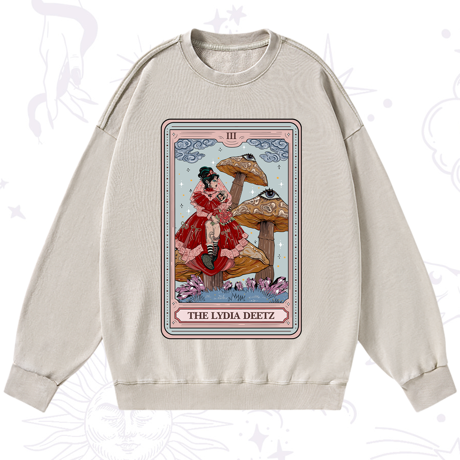 Purplehecate The Lydia Deetz Tarot Washed Sweatshirt