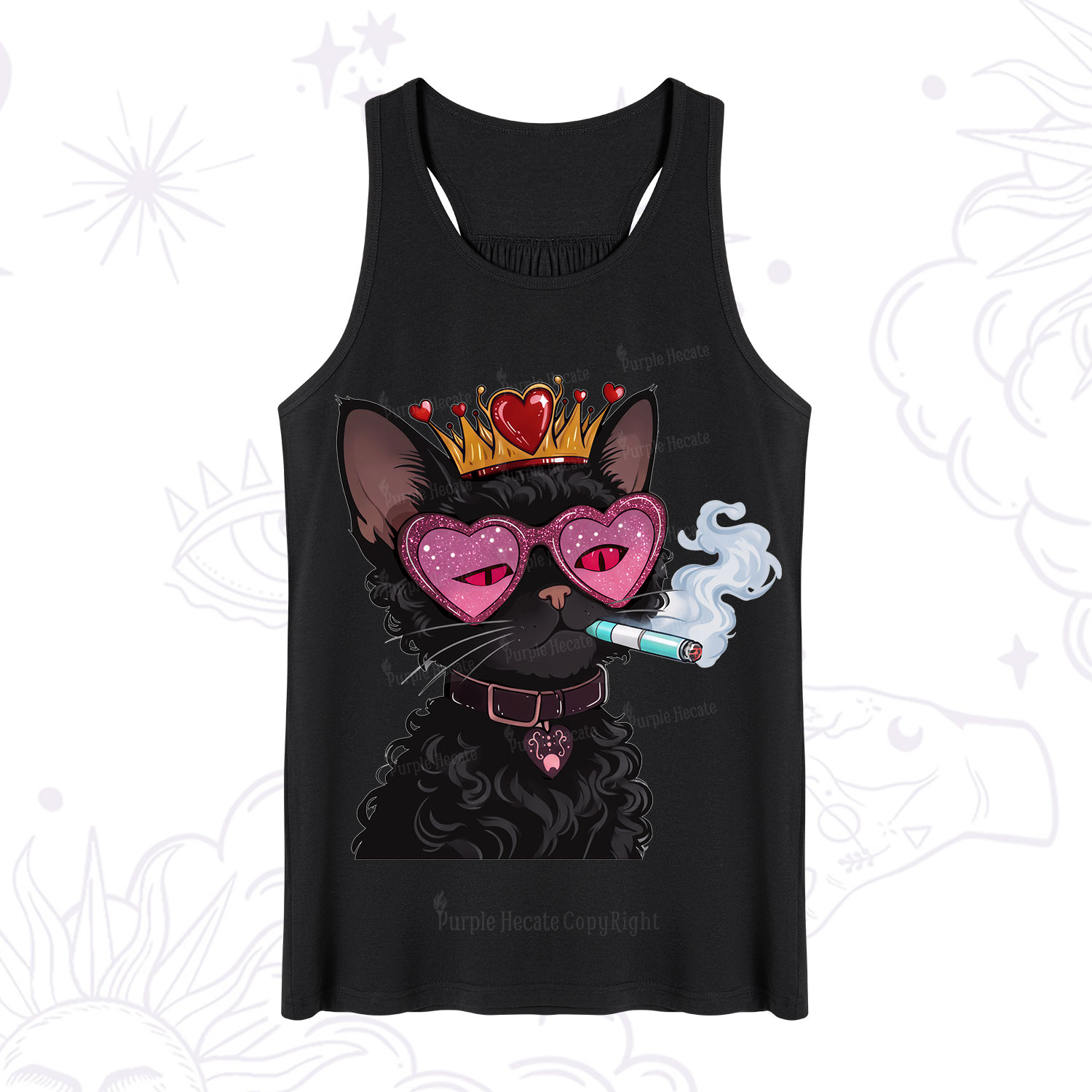 Purplehecate Join the Baddie Era Queen Cat Tank