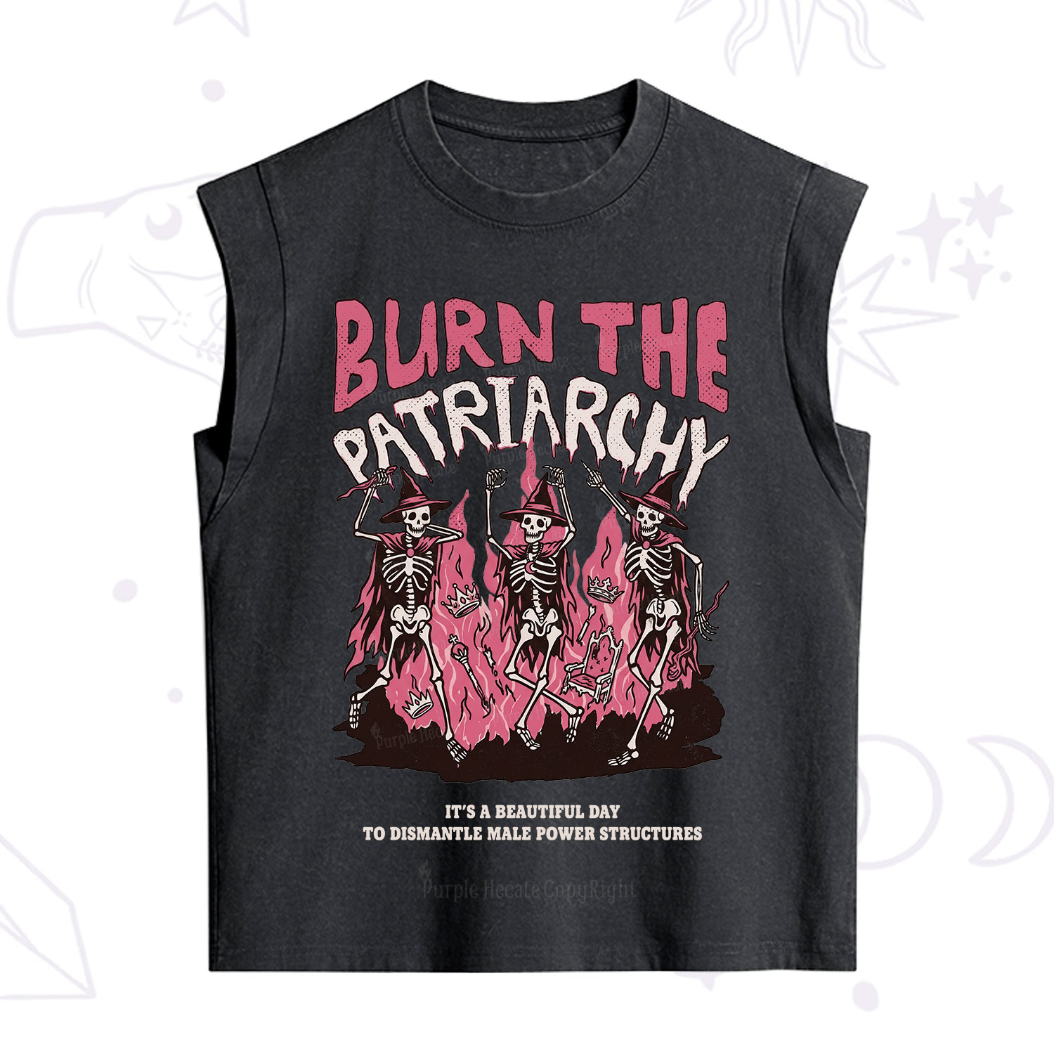 Purplehecate Burn The Patriarchy Vintage Washed Tank