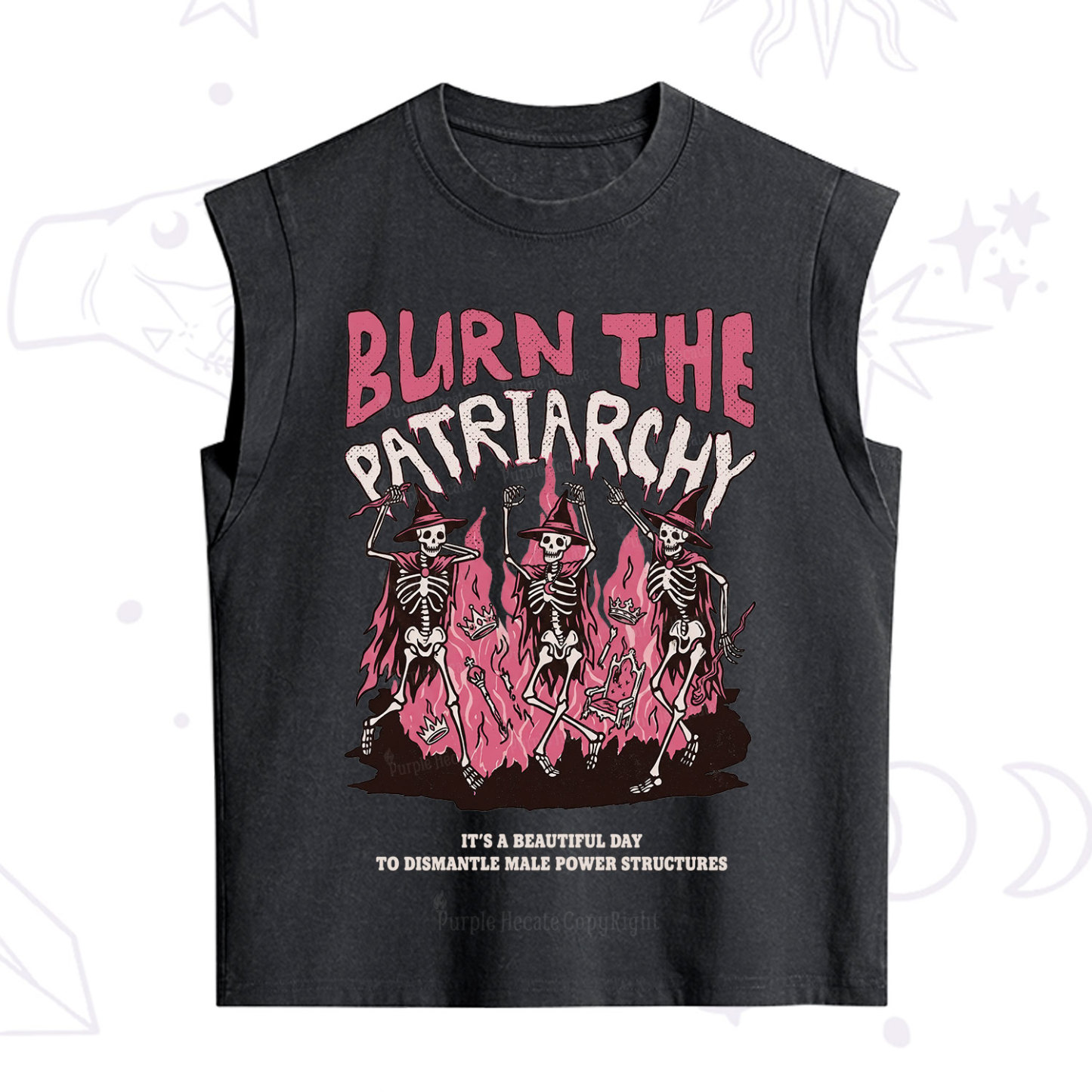 Purplehecate Burn The Patriarchy Vintage Washed Tank