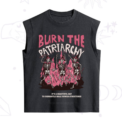 Purplehecate Burn The Patriarchy Vintage Washed Tank