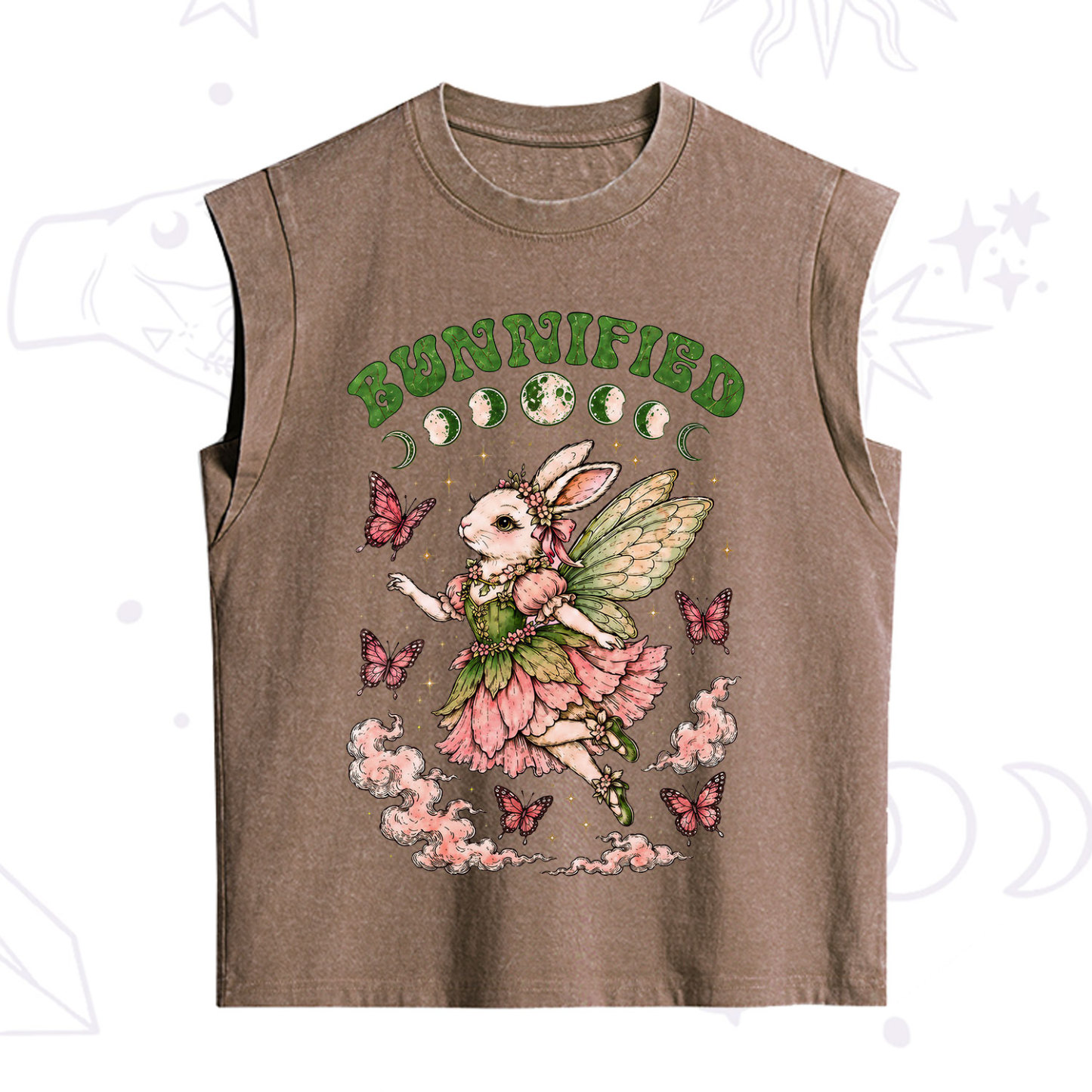 Purplehecate Bunnified Fairy Bunny Vintage Washed Tank