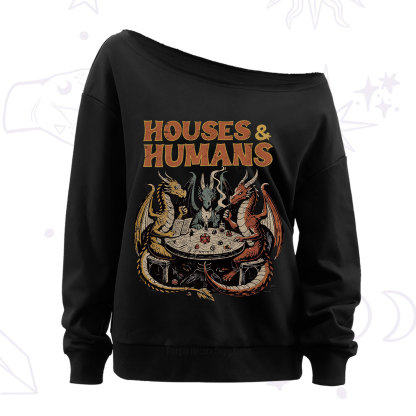 Purplehecate Houses And Humans Off The Shoulder Sweatshirt