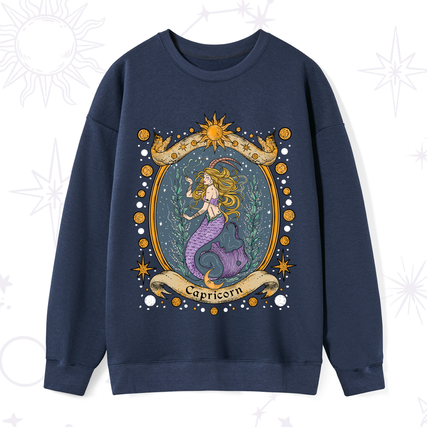 Purplehecate Celestial Capricorn Zodiac Sweatshirt