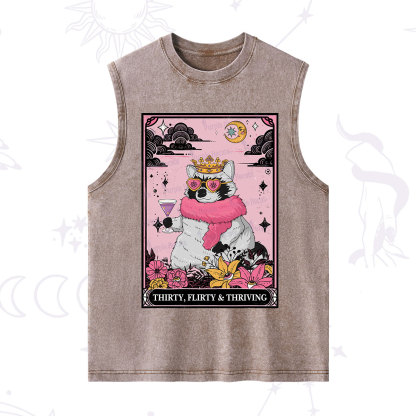 Purplehecate The Thirty Flirty Thriving Oracle Card Washed Tank