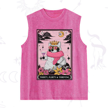 Purplehecate The Thirty Flirty Thriving Oracle Card Washed Tank