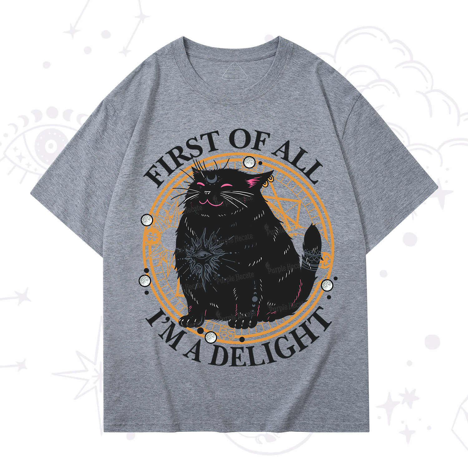 Purplehecate First Of All I'm A Delight Cat T-Shirt