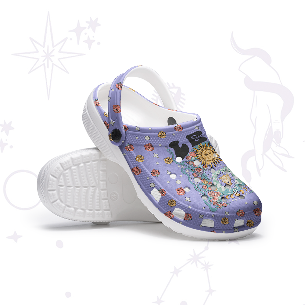 Purplehecate Leo Spirit Zodiac Rubber Clogs