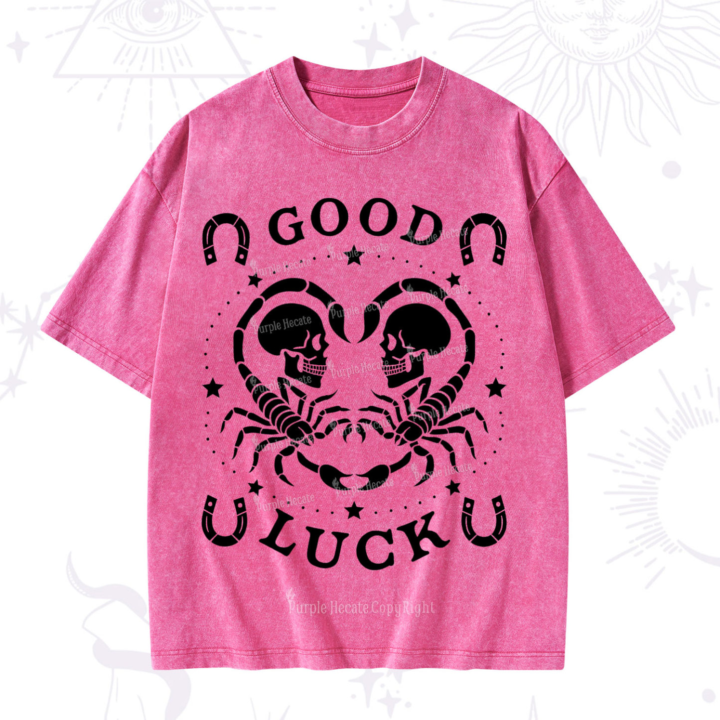Purplehecate Good Luck Washed T-Shirt