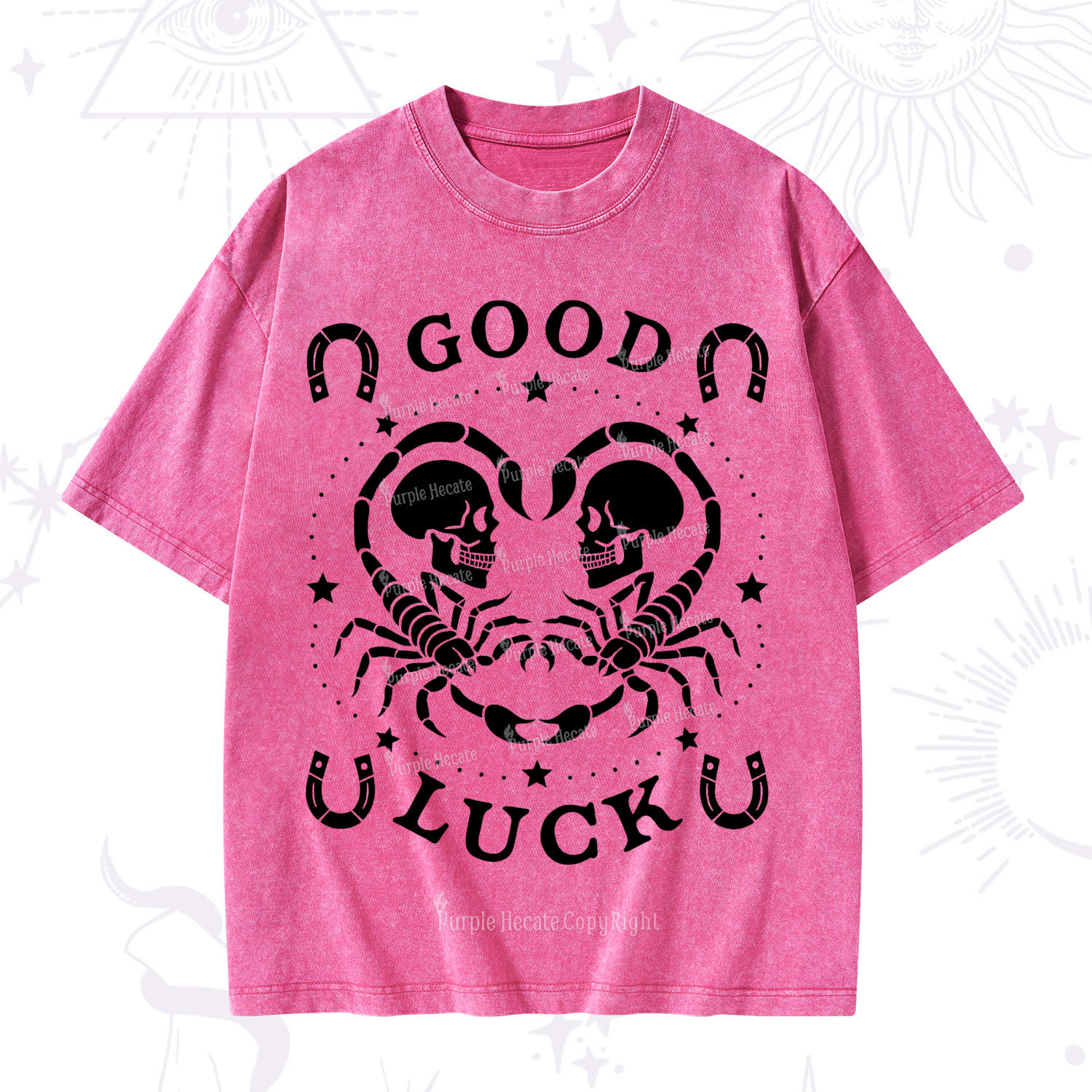 Purplehecate Good Luck Washed T-Shirt