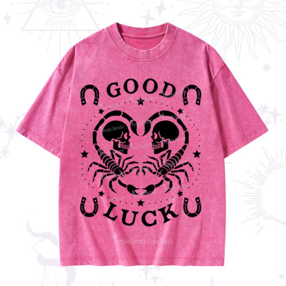 Purplehecate Good Luck Washed T-Shirt