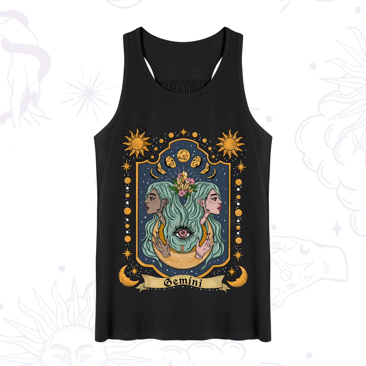 Magic Purplehecate Gemini Zodiac Tank