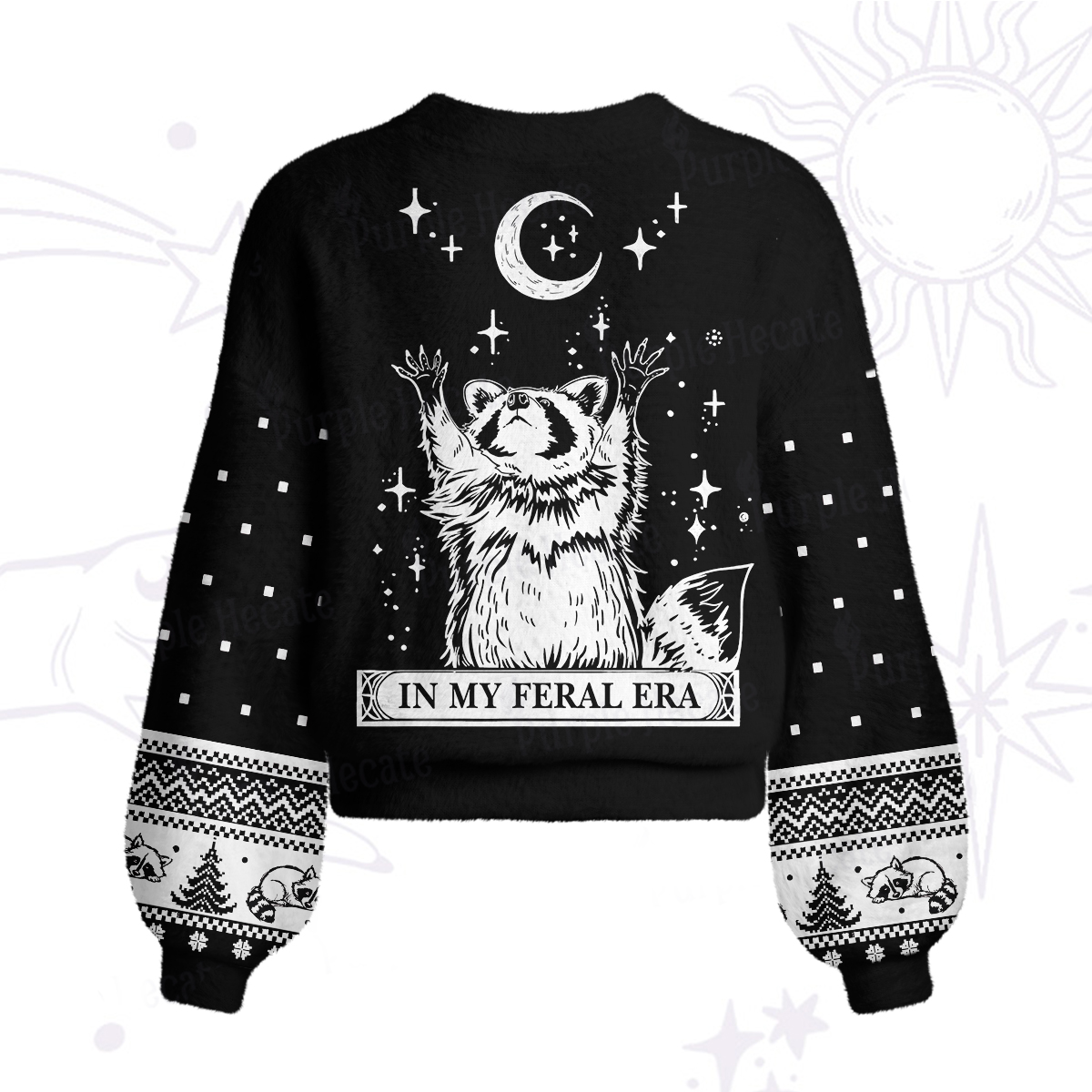 Purplehecate In My Feral Era Raccoon Cardigan Sweaters
