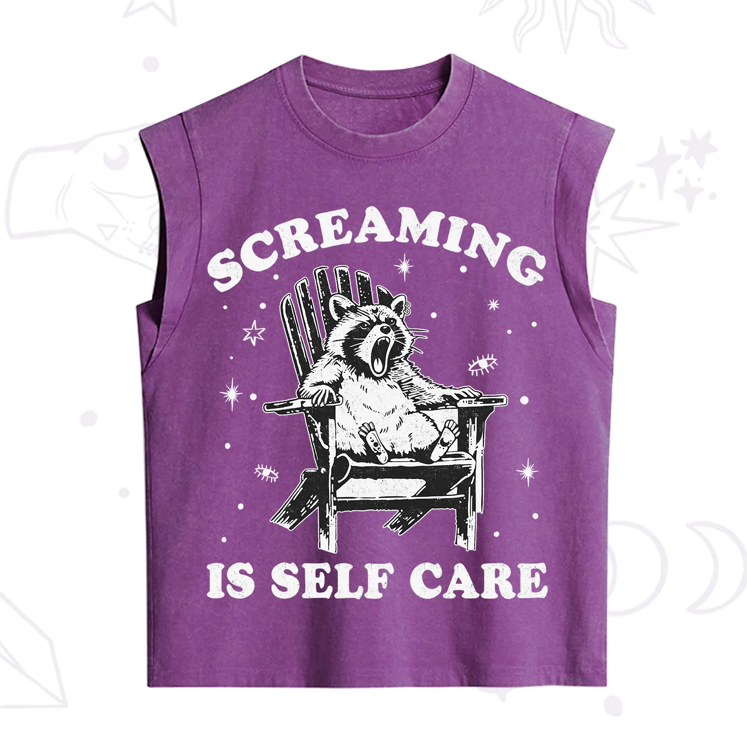 Purplehecate Screaming is Self Care Vintage Washed Tank