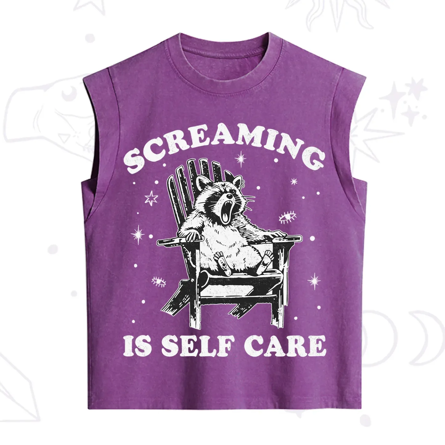 Purplehecate Screaming is Self Care Vintage Washed Tank
