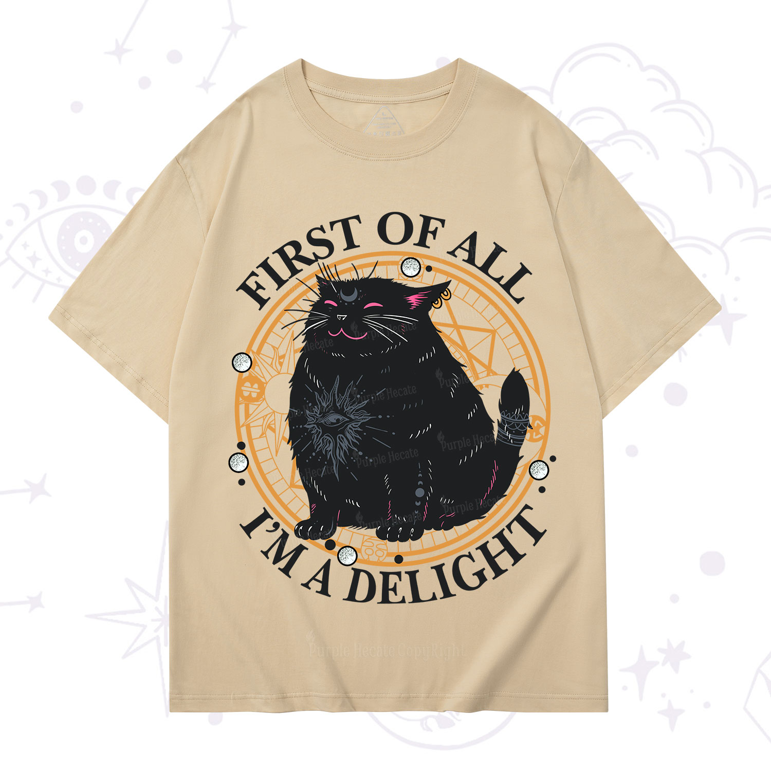 Purplehecate First Of All I'm A Delight Cat T-Shirt