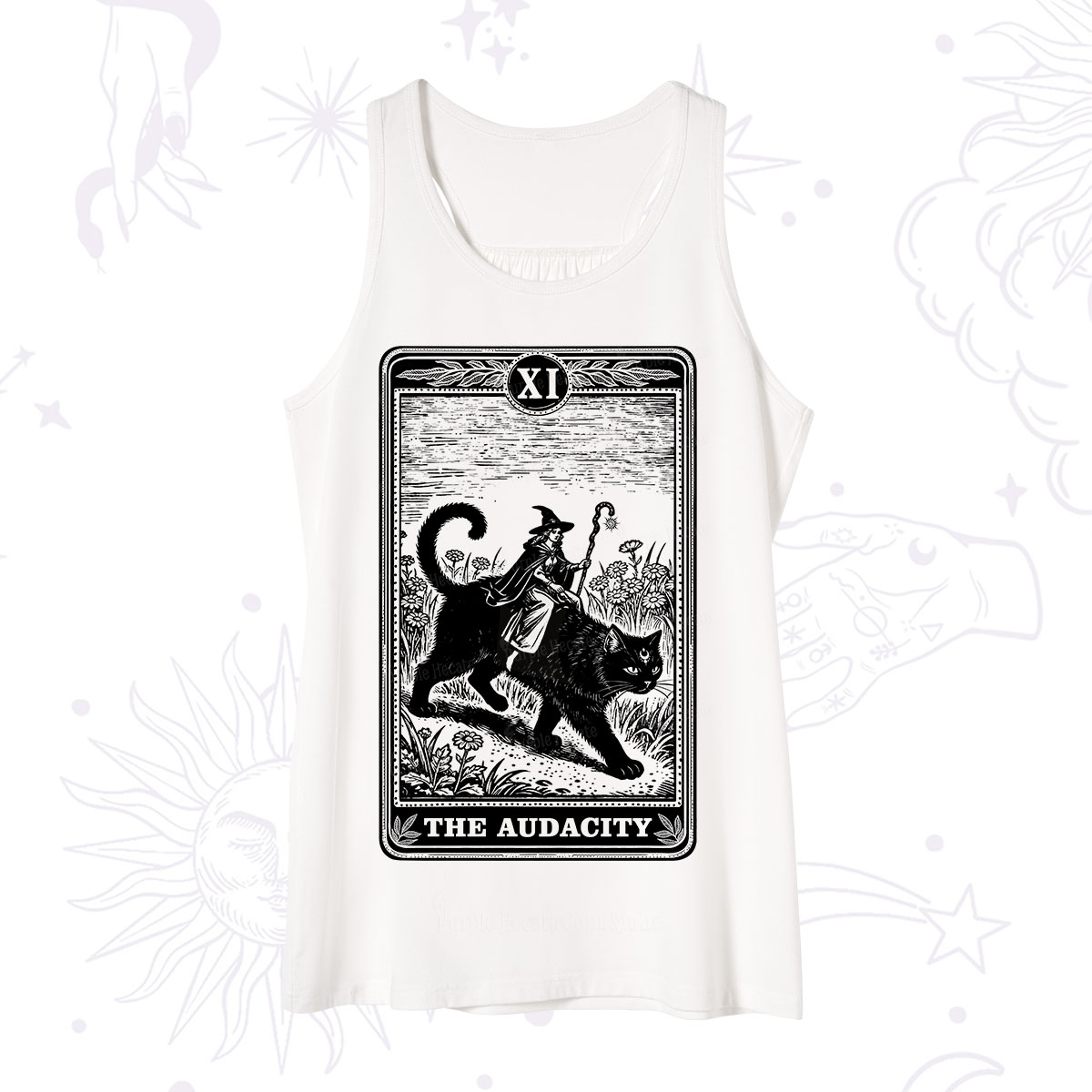 Purplehecate The Audacity Wizard Cat Tarot Tank