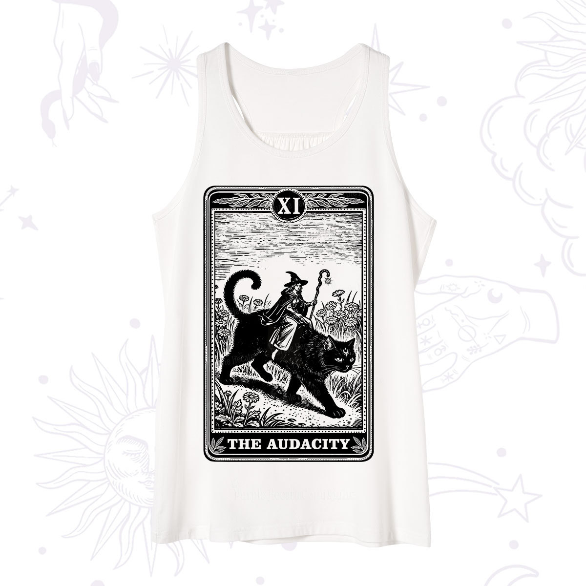 Purplehecate The Audacity Wizard Cat Tarot Tank