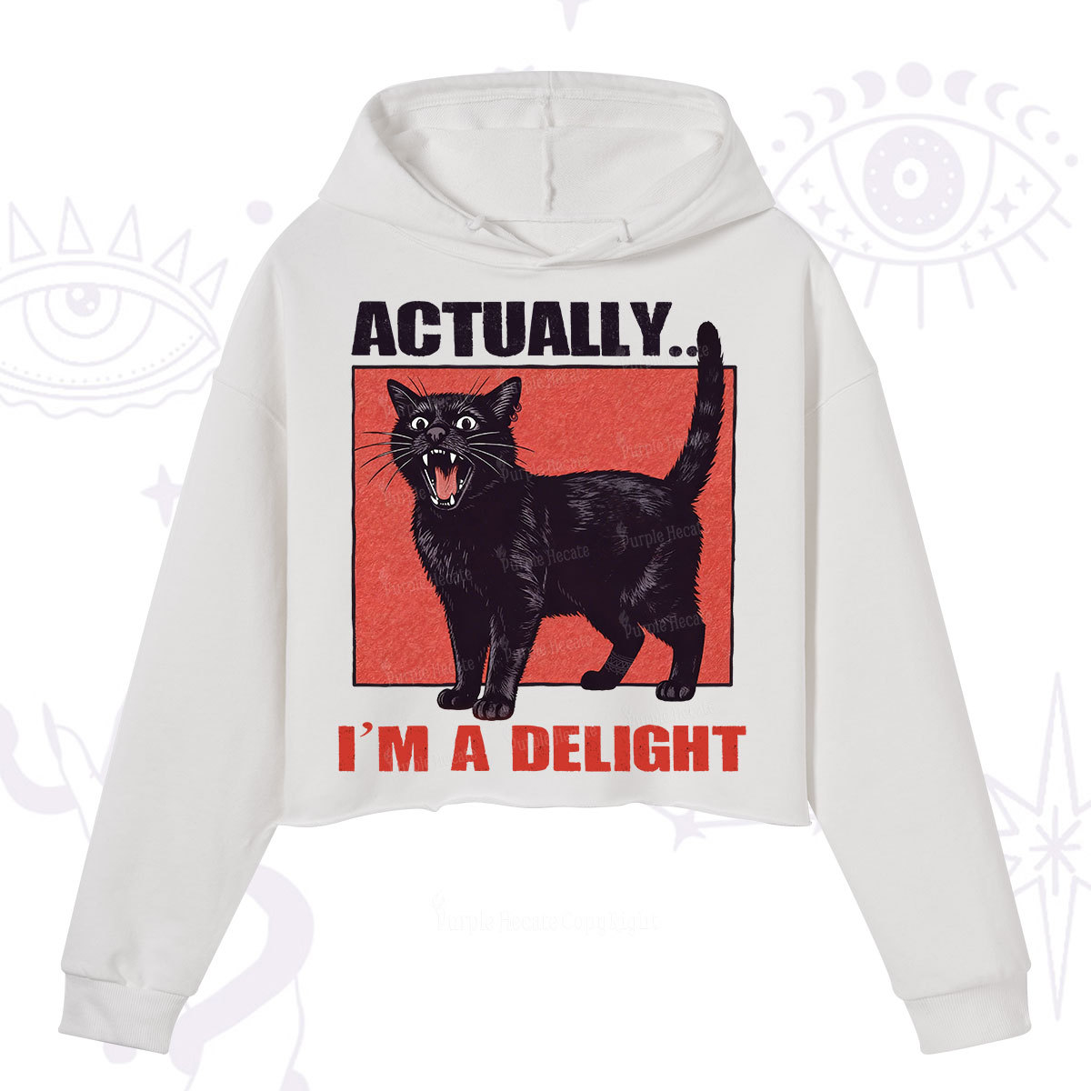 Purplehecate Actually Im a Delight Crop Hoodie