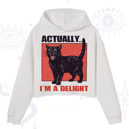 Purplehecate Actually Im a Delight Crop Hoodie
