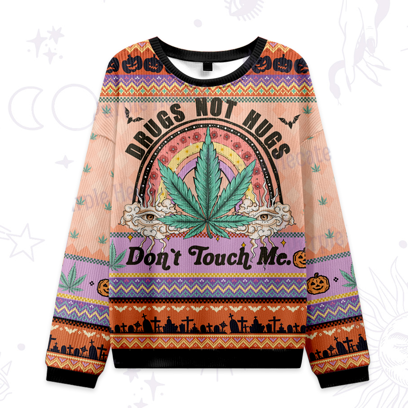 Purplehecate Drugs Not Hugs Ugly Halloween Sweatshirts