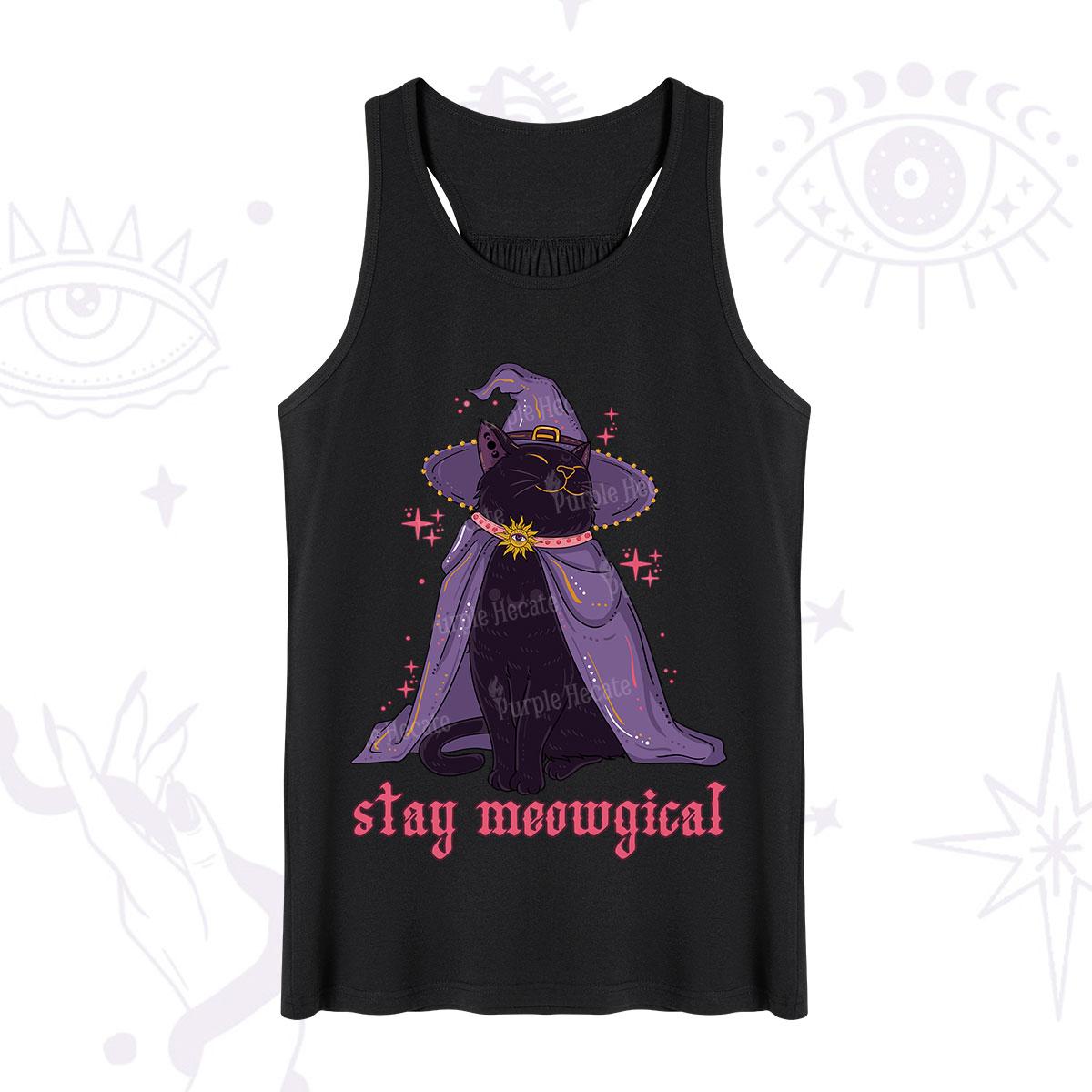 Purplehecate Stay Meowgical Cat Tank