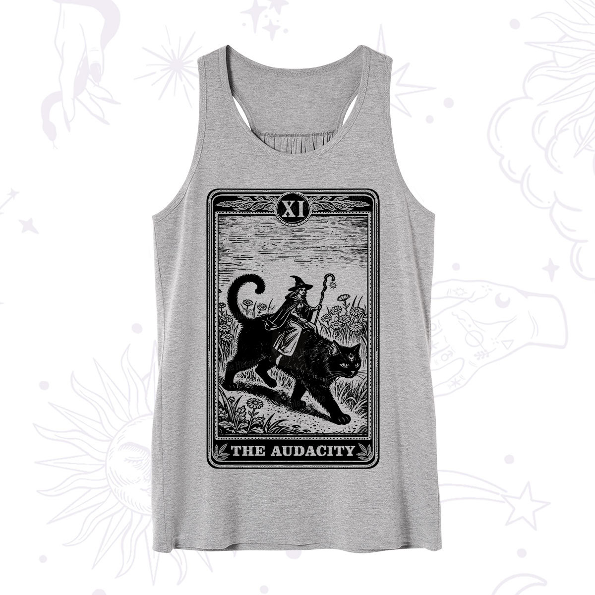 Purplehecate The Audacity Wizard Cat Tarot Tank