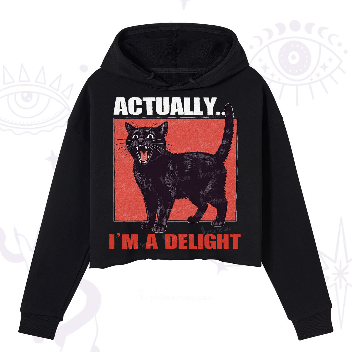 Purplehecate Actually Im a Delight Crop Hoodie