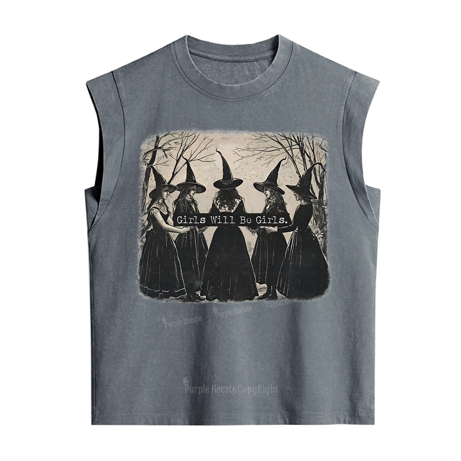 Purplehecate Girls Will Be Girls Witch Vintage Washed Tank